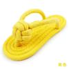 Venta al por mayor de fábrica juguetes para cachorros zapatillas de cuerda de algodón tejidas a mano para cachorros anti-demolición para el hogar juguetes de cuerda anudada para morder y limpiar
