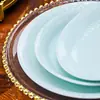 Juego de Vajilla de Cerámica Jingdezhen de Alta Gama con Color Bajo Esmalte Celadón: Set de Cuencos para Arroz, Platos, Cuencos para Sopa, Cucharas Pequeñas, Cuencos, Platos y Palillos