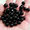 Venta al por mayor del fabricante Varios estilos de Cuentas Redondas Negras Cuentas Sueltas al por mayor Cuentas de Obsidiana Imitación Cuentas de Vidrio Negras Sueltas al por mayor