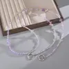 Nueva entrada, cadena cruzada ligera de lujo con cuentas de cristal para teléfono móvil, cadena híbrida con cuentas para teléfono móvil, cuerda colgante, decoración para equipaje, cordón para mujer