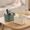 Caixa de armazenamento compartimentada portátil para cosméticos de mesa, itens diversos, controles remotos, uso doméstico em banheiro e sala de estar, cesta de armazenamento