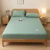 Nuevo protector de colchón de algodón transpirable y cómodo, inflable, funda individual para colchón, juego de ropa de cama apto para todas las estaciones