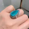 Shake Voice Transmissão ao Vivo Europa e América Popular Anti-Real Paraíba Grande Pingente de Gota D'água Conjunto de Colar e Brincos Pedra Principal 10*20
