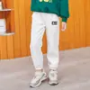 Pantalones Gruesos Waffle Plus de Terciopelo para Niños Niños Otoño Invierno Pantalones de Chándal de Vellón de Cordero Niños Medianos y Grandes Pantalones Sueltos con Puño Venta al por Mayor