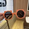 Novos Óculos de Sol Dobráveis para Crianças Ursinho Explosões Livro Vermelho Armação Redonda Dobrável Óculos de Sol para Viagem de Verão Estilo Coreano Tendência
