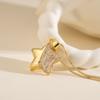 Pingente de Cobre Banhado a Ouro 18K Zircônia Personalizado Nicho Australiano Europeu e Americano Antigo MOM Amor Corrente de Clavícula Alta Feminina INS Luxo Leve