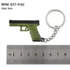 Mini Acessórios PUBG P90 S686 DP-28 Chaveiro de Liga Metálica Modelo de Arma Brinquedo Pequeno Ornamento
