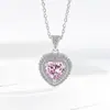TikTok Live Venta Caliente Transfronteriza Collar de Amor con Incrustaciones de Circonita de Cobre Cadena para Clavícula con Sentido de Diseño de Corazón de Moda de Nicho para Mujer