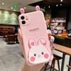 Funda de Teléfono de Dibujos Animados Estéreo de Manzana Aplicable Transfronteriza VIVO V50 Orejas de Conejo OPPO A74 Ciervo Silicona