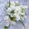Ramo de boda, ramo de novia, tulipanes para sesión de fotos de boda, flores artificiales para firma de certificado, accesorios para fotos, estación independiente del Festival Qixi
