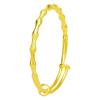 Pulsera de bambú con baño de oro y latón para mujer, con diseño de arena vietnamita y oro, con soporte para joyería.