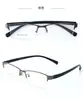 Nuevas Gafas de Prescripción para Hombre, Armazón de Acero, Media Montura Cepillada, Elegantes, Versátiles, Montura Grande, Disponibles para Venta al por Mayor y Pedidos Mixtos