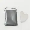 Venda Direta da Fábrica Placa Gua Sha de Aço Inoxidável 304 para Mãos e Rosto, Massageador de Metal Grande, Placa Gua Sha em Forma de Coração com Dedos