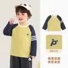 Ropa infantil Kaka Panda, camiseta de manga larga estilo universitario para niños, top para niñas, camiseta básica de otoño para niños, conjunto de otoño para bebé