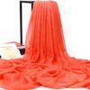 Bufanda grande de gasa roja de seda de color liso para primavera y verano, ideal para playa, protector solar, ideal para combinar con todo, ideal para fiestas de baile.
