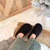 Pantuflas peludas para mujer para usar en exteriores, nueva versión coreana 2026, zapatos de moda ins para otoño y primavera, pantuflas planas de moda para casa, influencers