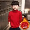 Y2322# Roupa íntima térmica infantil camisa base de veludo outono e inverno estilo estrangeiro jaqueta térmica masculina camisa de manga comprida gola semi-alta