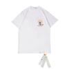 Camiseta blanca roto con pintura al óleo de Monet y flecha para hombre y mujer, vestido holgado para pareja, manga corta, talla 19