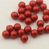 Austriaco Shijia 5818-2027 rojo intenso medio agujero Perla cuentas sueltas aretes DIY aretes colgante accesorios tejidos