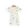 Ropa de Bebé Verano Delgada de Manga Corta Monito de Bebé Pijamas de Algodón Puro sin Huesos Ropa Transpirable para Gatear para Recién Nacidos