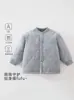 Bebé 160g Algodón Grueso Sin Huesos Abrigo Pequeño de Algodón Bordado de Conejito Bebé Recién Nacido Dos Piezas Botón a Presión Otoño/Invierno Chaqueta de Algodón