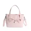 Bolso Cubo de Moda 2026 Primavera Nuevo Estilo Simple y Lindo Moño Elegante Bolso de Hombro Gran Capacidad Bolso para Viajes
