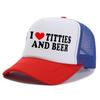 Boné Trucker de Malha Respirável com Estampa 'New I Mygirlfriend' para Sol