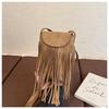 Bolso Cruzado Retro Transfronterizo para Mujer con un Diseño Elegante, Nuevo Modelo Verano 2026, Bolso para Teléfono Móvil, Bolso de Gamuza con Borla a la Moda