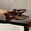 Zapatos de Salón de Tacón Bajo para Mujer Wanwanfeng, Tacón Medio, Nuevos para Primavera-Otoño, Estilo Francés Retro, Cómodos para el Trabajo, Piel Suave, Tacón Grueso, Zapatos Mary Jane