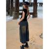Shorts Jeans Cropped Plus Size para Mulheres, Verão, Estilo Americano Vintage, Soltos, Emagrecedores, Cintura Alta, Perna Reta, Perna Larga, Shorts Midi