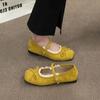 Zapatos Mary Jane Franceses de Verano Nuevos 2025 para Mujer, Zapatos Planos Versátiles, Zapatos de Ballet de Diseño Nicho