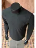 2026 HT26438 Camiseta de Manga Larga Estructurada Cuello Redondo Estampado Falso Tallas Grandes M-5X HT26713-Camiseta de Manga Larga Otoño