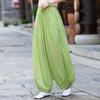26 Ropa de Algodón y Lino de Otoño para Mujer Estilo Nuevo Tela de Lino Original Nianbaixiu Pantalones tipo Linterna Estilo Zen Ligeros Pantalones de Meditación para Mujer