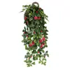 Kangkang Flor Artificial Trepadeira Pequeno Canto Rosa Pendurado na Parede Flor Planta Verde Decoração de Interior Trepadeira Flor Artificial Trepadeira Arranjo de Casamento