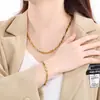 Estilo Minimalista Diseño de Nicho Pulsera de Acero de Titanio de Gama Alta Cadena Biselada de Moda Collar Joyería para Hombres y Mujeres