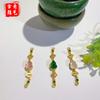 Collar Cadena Pulsera Colgante Zakiram de Diamante Incrustado en Oro Antiguo Hebilla de Conexión de Acabado Accesorios de Joyería DIY Venta al por Mayor