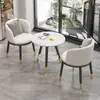 Mesa Pequeña y Sillas Doble Capa para Ocio en Balcón, Mesa de Centro y Sillas Sencillas Modernas de Moda, Juego de Tres Piezas de Una Mesa y Dos Sillas para Hotel