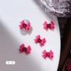 Jóias de diamante para unhas atacado rede vermelha beleza menina guerreira resina amor laço adesivos para unhas acessórios para unhas faça você mesmo