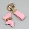 Estoque Transfronteiriço Mini Método Luta de Cachorros Chaveiro Desenho Animado Pingente de Cachorrinho de Couro Chaveiro de Carro Acessórios para Capa de Celular