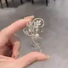 2024ifashion Broche Coleção Dupla Flauta Preço de Fábrica Broche Diamante Cintilante Broche Totalmente Diamantado Pinos Femininos Fixos Corsage de Roupa