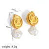 Brincos Criativos Novos Atacado Moda Estiloso Argolas de Orelha Caracol Ins Aço Inoxidável Argola Espiral Concha para Mulheres