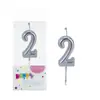 Ventas Directas de Fábrica Vela de Número Dorado Atmosférico Decoración Creativa para Pastel de Cumpleaños 0-9 Vela de Cumpleaños
