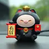Adorno de Consola Central de Coche Meow Cai Cerdo Lindo Decoración de Escritorio de Coche Regalo para Niña En Stock Una Pieza Dropshipping