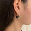 Brincos em formato de leque de folha de ginkgo estilo febre de blogueira femininos de cobre banhado a ouro design de nicho senso de design brincos de tarraxa pequenos versáteis