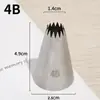 Ventas Directas de Fábrica de Boquillas Dentadas para Repostería de Acero Inoxidable 304 4B-14, Boquillas Lisas de Tamaño Mediano al por Mayor, Herramientas para Hornear