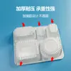 Caja de empaque desechable de plástico transparente para comida rápida, apta para microondas, cinco compartimentos, para comida ligera, para llevar, almuerzo con tapa, venta al por mayor