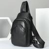 Marute simples cowhide saco peito dos homens saco de couro macio crossbody bolsa de ombro casual de couro masculino saco de couro vegetal curtido saco peito