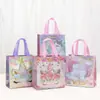 Bolsa de Regalo de Unicornio de Dibujos Animados, Bolsa de Regalo de Cumpleaños, Regalo para el Día del Niño, Bolsa de Tote de Tela No Tejida, Gran Capacidad
