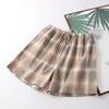 Pantalones de Pijama de Algodón Shorts para Casa Se Pueden Usar Verano Frescos y Suaves Pareja Delgados Tallas Grandes Simples Pantalones Prellis