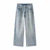 Yidao Vintage Otoño 2026 Nuevos Jeans de Mezclilla Lavada Desgastada Estilo Americano para Hombre Retro Holgados Versátiles Pierna Recta Pantalones Largos